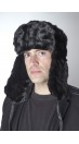 Black mink fur hat -  Russian style - Created with mink fur remnants